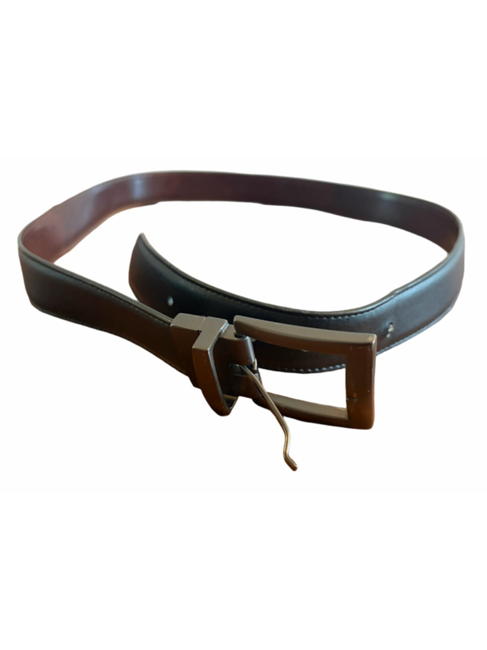 Men's Unbranded Reversible Leather Belt, Size 40, Black and Brown